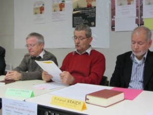 La prière de François d'Assise lue par Ludovic de L'EPREVIER, président de l'AIVB